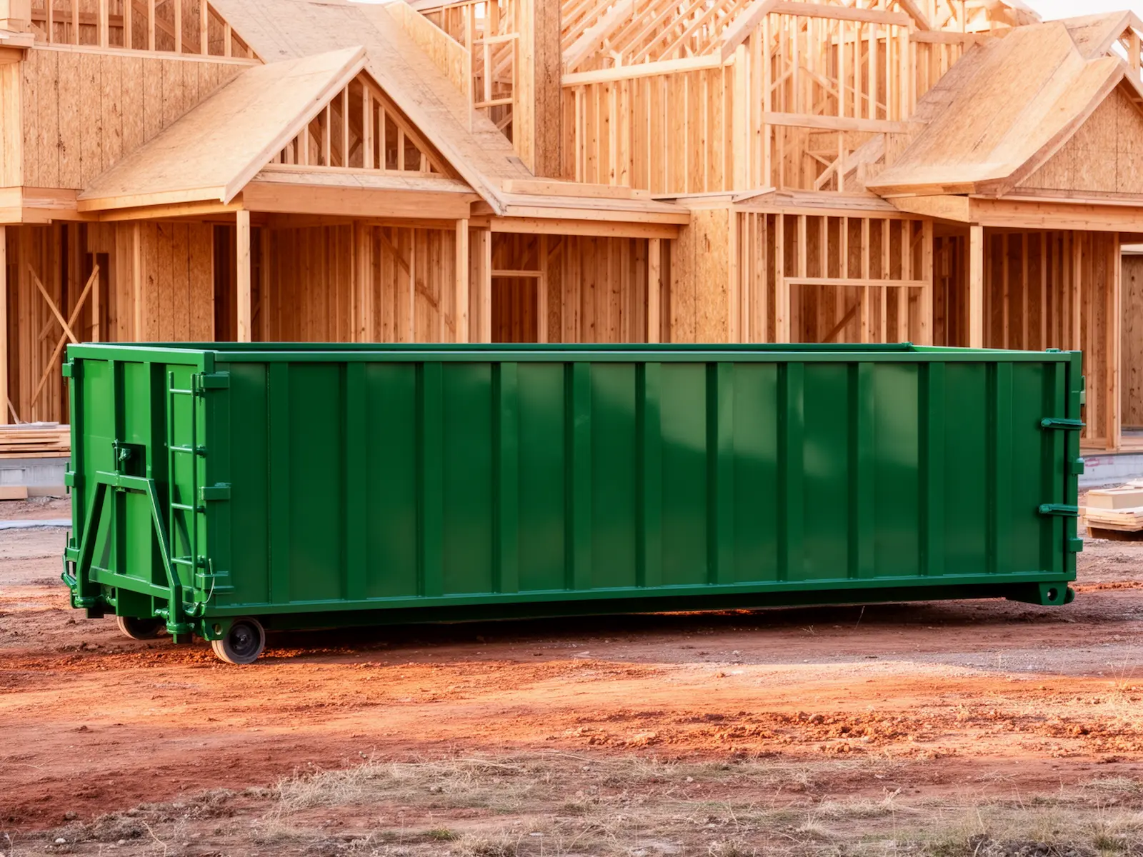 Roll-off dumpster from Jacksonville Hard Hat Dumpster Rental in Jacksonville, NC